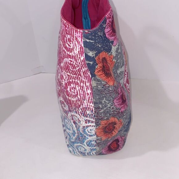 Sun N Sand Messina Large Cotton Tote Tropical Hibiscus Floral Design - Picture 8 of 17